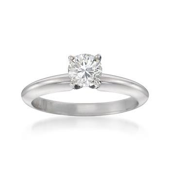 .57ct Certified Diamond Solitaire Engagement Ring In Gold. Size 5.75