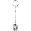 Sterling Silver Inspirational Blessings Miraculous Oval Key Chain
