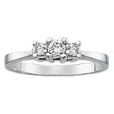 1/4 ct. tw. Three Diamond Ring in 10kt. White Gold