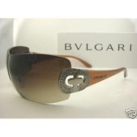 Authentic BVLGARI Shield Brown Fade Sunglasses 8014B - 102/13 *NEW*