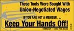 10 Keep Your Hands Off! Hardhat Stickers K2