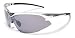 X Loop X63 Sunglasses Wrap Style UV400 Lens for Baseball, Softball, Cycling, Canoeing, Kayaking and All Active Sports (Silver)