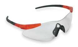 Condor 2VKZ2 Safety Eyewear, Red Frame, Clear Lens