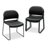 GuestStacker? Chair, Black with Black Finish Legs, 4 per Carton