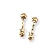 14k Yellow Gold Large (L) Size threaded screw back 5mm Ball Stud Earrings, HypoAllergenic