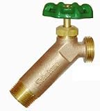 Webstone Valve 11710 N/A 3/4 Brass Water Heater Drain Valve with Recirculating Elbow - MIP x Hose