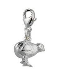 British Jewellery Workshops Silver 21x12mm Chick charm on a lobster trigger
