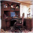 Wynwood Rue De Lyon L-Shape Wood Desk in Cognac Cherry