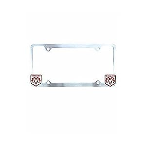 Bully-WL031-C-Dodge-License-Plate-Frame-Chrome