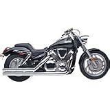 04-09 HONDA VTX1300C: HARD KROME 3 BIG STRAIGHTS EXHAUST WITH HARD-TIPS - CHROME... by Hard-Krome