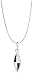 Silver Ladies P2181-Onyx/Wht Eye Shaped Mother of Pearl Inset Pendant
