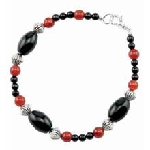 Black & Red Agate Bracelet Beading Kit