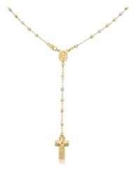 Rosary Beautifully Crafted in 14K Tri-color Gold - 282-08