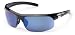 Suncloud Profile Sunglasses Black Frame with Blue Mirror Polarized Polycarbonate Lens