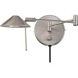 Lite Source LS-16350PS Rhine Swing Arm Wall Lamp with Metal Polished Steel Shade, Polished Steel