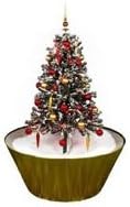 Snowing Christmas Tree Jewel Base 4 Feet 5 inches Tall