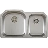 Undermount 16 Gauge Stainless Steel Double-bowl Kitchen Sink