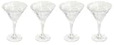 South Beach Palm Martini Glasses Set of 4