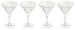 South Beach Palm Martini Glasses Set of 4