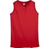 Ladies Sleeveless Two-Button Softball Jersey