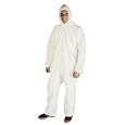 DuPont TY122S Disposable Elastic Wrist, Bootie & Hood White Tyvek Coverall Suit 1414, Size Large, Sold by the Each