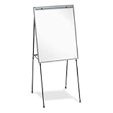 Dry-Erase Board Easel, Rubber Feet, 40"-70", Black