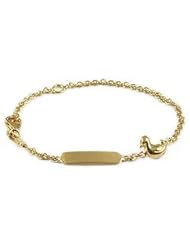 Childrens 18K Gold ID Bracelet With Ducky Charm (5 3/4 inches)