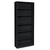 HON COMPANY / Metal bookcase, 81-1/8 high, five adjustable, one fixed shelf, black / HONS82ABCP / Sold as 1 Each / Mfr Part # S82ABCP \*/ Metal bookcase, 81-1/8 high, five adjustable, one fixed shelf,