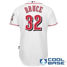 MLB Men's Cincinnati Reds Jay Bruce Six Button Cool Base Authentic Home Jersey (White, 40/Medium)