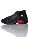 NIKE AIR JORDAN 14 RETRO (GS) BIG KIDS 312091-010 (5.5, BLACK/VARSITY RED-BLACK)