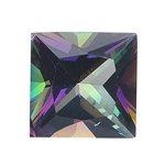 0.69 Cts of AAA 5 mm Princess Loose Mystic Green Topaz ( 1 pc ) Gemstone