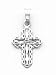 14k Small Diamond-cut Cross Pendant