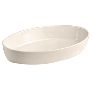 American White (Ivory/Eggshell) Hall China 930 3.5 Qt. Oval China Deli Pan