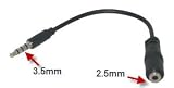 Headset Buddy: 2.5mm Phone Headset to 3.5mm Adapter - Convert 2.5mm Headset to 3.5mm iPhone, Blackberry, Palm