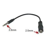 Headset Buddy: 2.5mm Phone Headset to 3.5mm Adapter - Convert 2.5mm Headset to 3.5mm iPhone, Blackberry, Palm