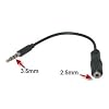 Headset Buddy: 2.5mm Phone Headset to 3.5mm Adapter - Convert 2.5mm Headset to 3.5mm iPhone, Blackberry, Palm