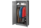 Wardrobe Storage Cabinet 36x18x72 Gray