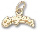 Washington State Cougars Solid 10K Gold ''COUGARS'' 1/4'' Pendant