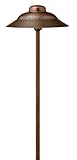 IMAGE OF Hinkley Lighting 1404OC Large Solid Copper Essence Hammered Roof Path Light, 18 Watt T5 Wedge Base Light Bulb, Old Copper