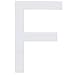 BestPysanky MDF Wood White Painted Letter F (6 Inches)