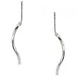New Sterling Silver Dangling Spiral Threader Earrings