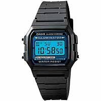 Casio #F105W-1A Men's Standard Chronograph Alarm Digital Watch with Luminous Light