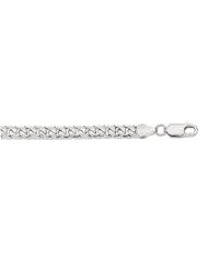 14K White Gold 5.8mm wide Diamond Cut Miami Cuban Link Chain with Lobster Clasp