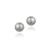 Sterling Silver Freshwater Cultured 6-6.5mm Grey Pearl Stud Earrings image 1