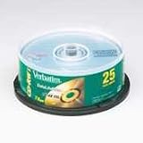 CD-RW Rewritable Discs, Branded Surface, 700MB/80Min, 4x, 25/PK, Matte Silver VER95169
