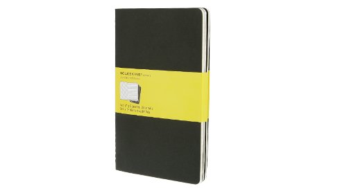 Moleskine Square Cahier Journal Black Large: set of 3 Square Journals