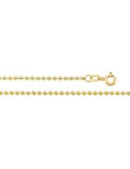 Hollow Bead Chain 14K Gold Yellow Ch120 18 Inch