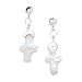 White Cultured Freshwater Pearl Cross Childrens Earrings