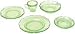 Miniature Chrysnbon 5 Piece Dish Set in Green Depression Glass
