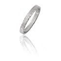 Premier Carat - Bague alliance or blanc massif diamantee 3 mm